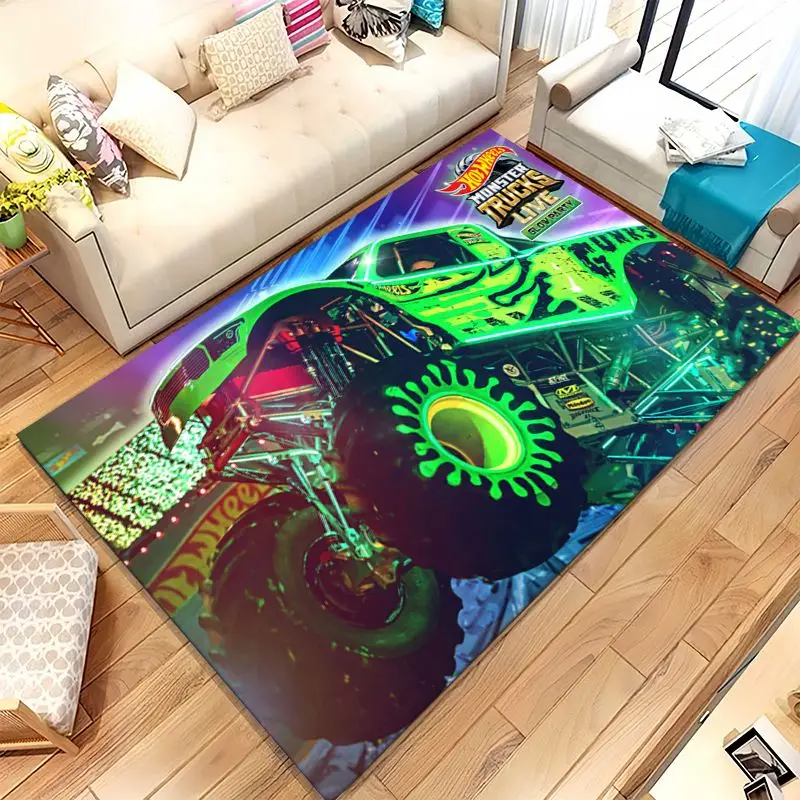 H-Hot Wheels Track Cityscape Racing Cartoon Soft Non-Slip Large Area Rug for Living Room,Bedroom Carpet Mat for Sofa,Home Decor