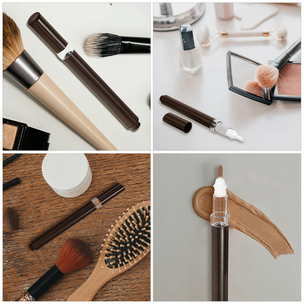 2 قطعة ملمع الشفاه بلسم الشفاه الصحافة القلم 2 مللي شفافة إعادة الملء فرشاة تلميح قضيب للعناية ببشرة زيت الأظافر #2