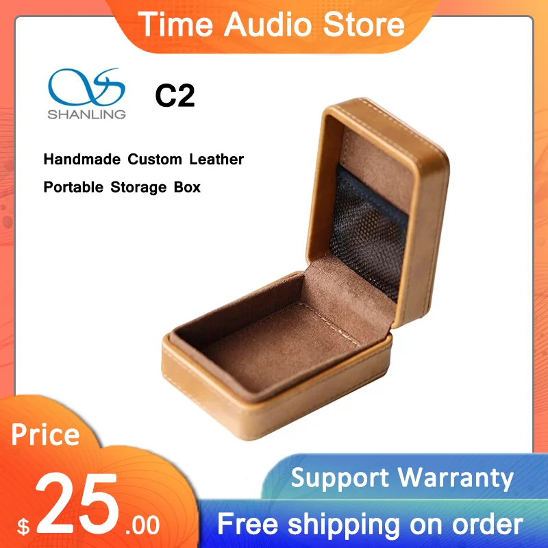 

SHANLING C2 Portable Pressure Box Handmade Custom Leather Storage Box for Earphones ME500 ME700 M0