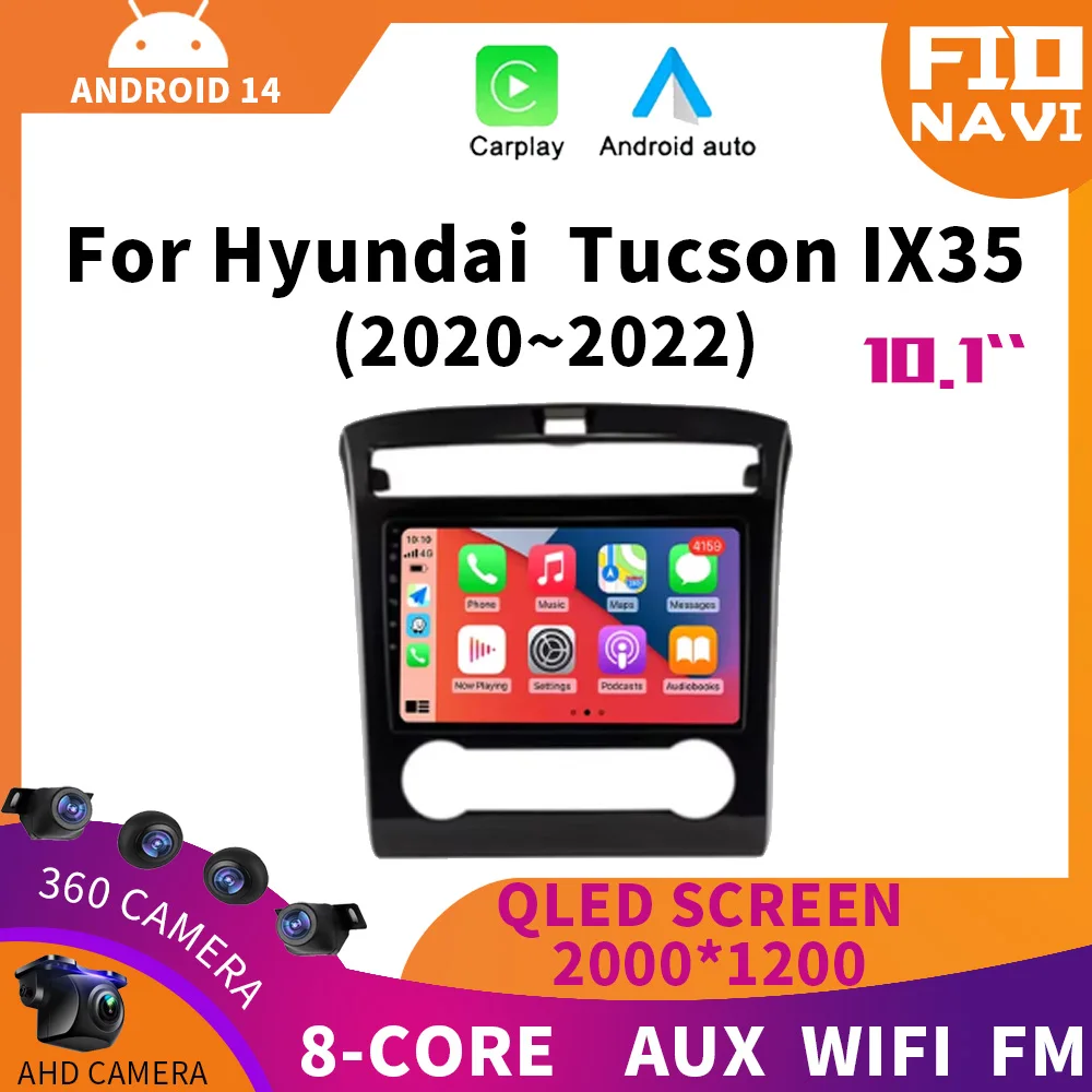 

Android 14 Auto WIFI+4G For Hyundai Tucson IX35 2020 2021 2022 Car Radio Multimedia Video Player GPS Navigation Stereo Carplay