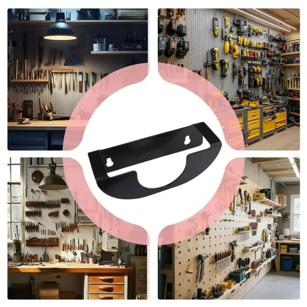 حامل طاحونة زاوية عالمي عالي التحمل مثبت على الحائط حامل طاحونة زاوية DIY منظمة أدوات تثبيت على الحائط باللون الأسود #2