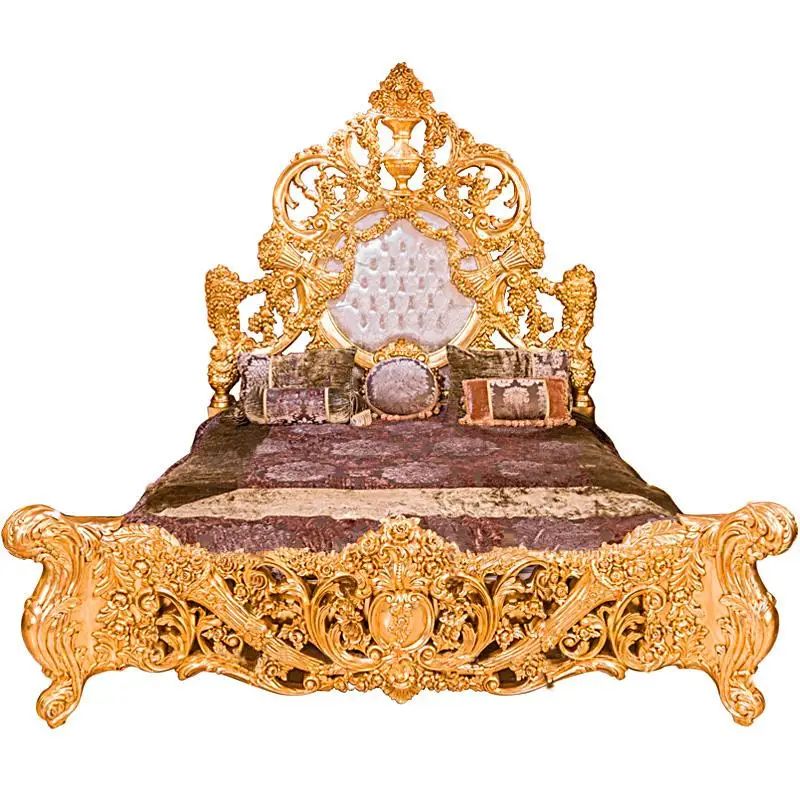 +European Solid Wood Bed Castle Designer Adult High Quality Sleeping Princess Bed Art Unusual Aesthetics Muebles Home Muebles