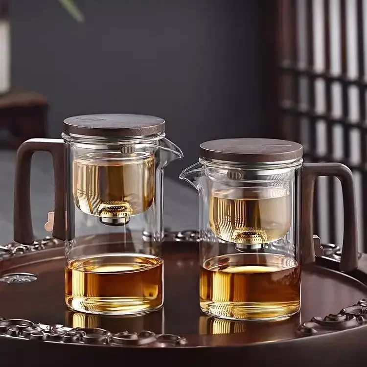 Tea kettle  separation Floaty cup All glass heat-resistant filter tea machine Kung Fu tea set magnetic cup