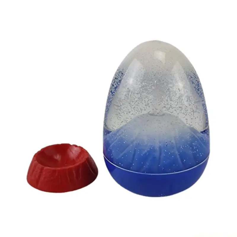 QX2E Creative Volcano Eruption Liquid Motion Hourglass with B