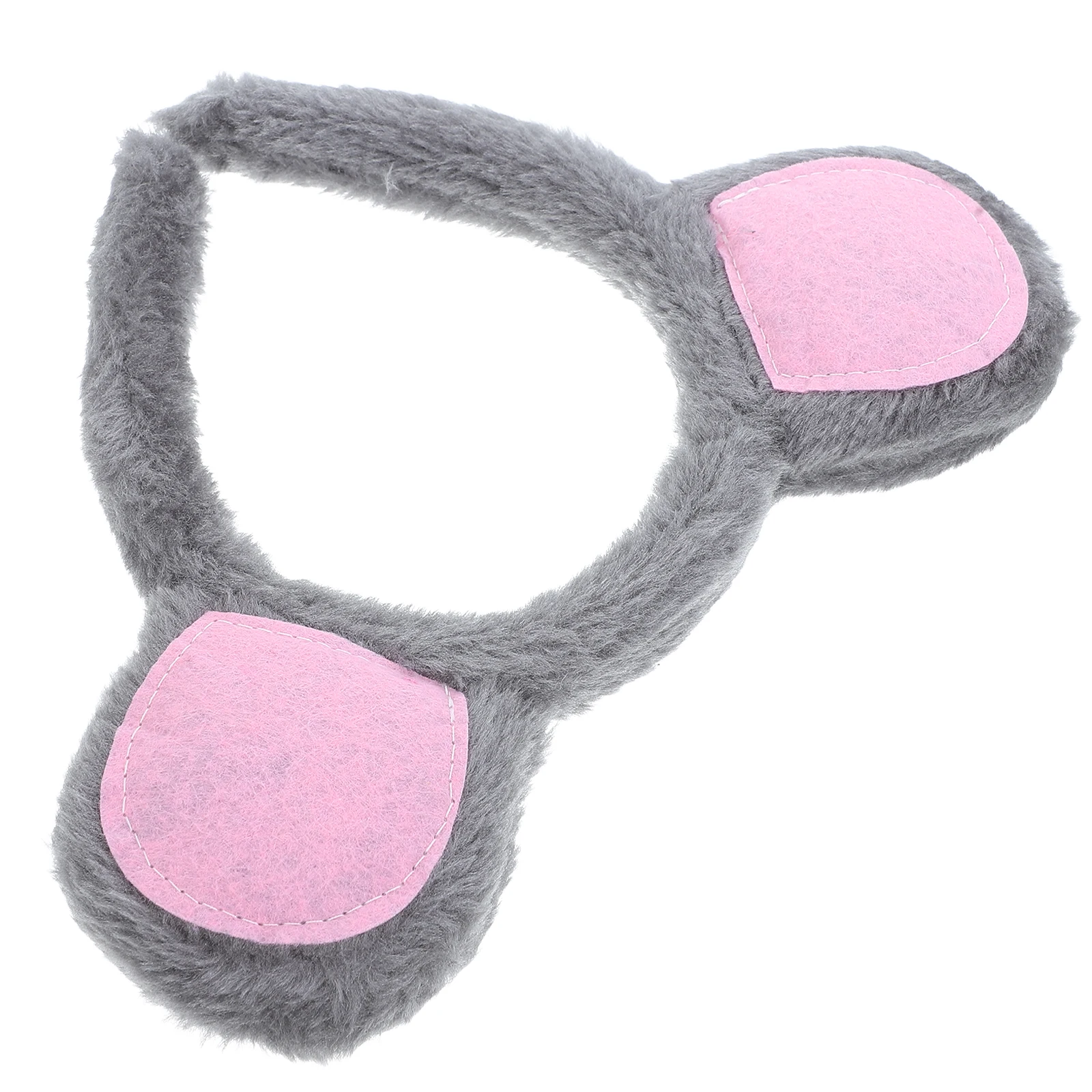 

Grey Mouse Ears Headband Comfortable Mouse Ear Headband for Women Party Cosplay Halloween Costume Hair Accessory