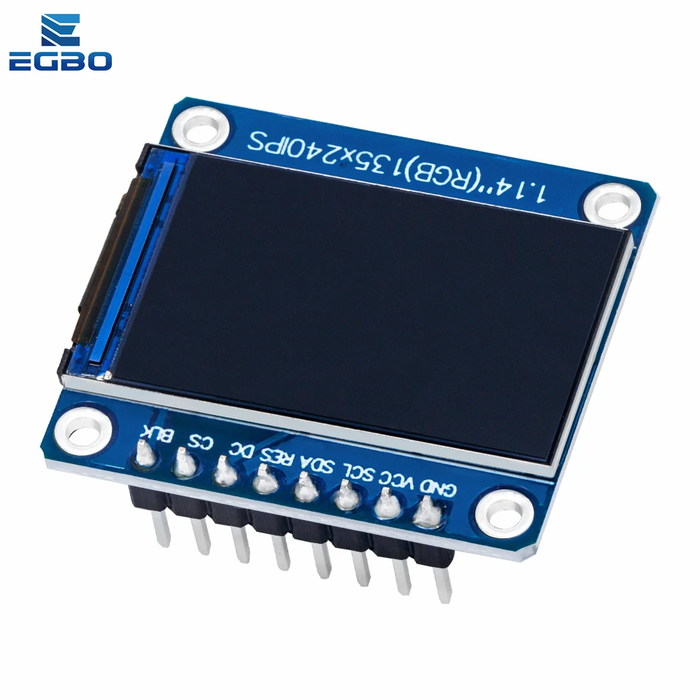 EGBO SPI HD 풀 컬러 TFT 디스플레이 스크린, ST7789 드라이브 IC 135x240, IPS 1.14 인치, 3.3V, 8 핀, 신제품, 1-10 개