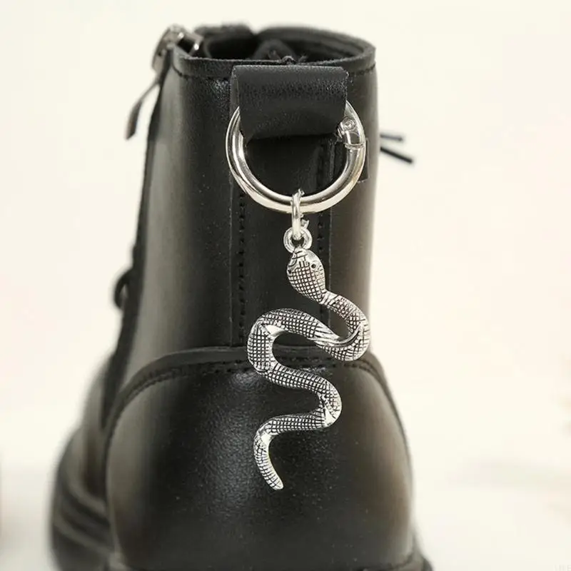 

Silver Snake Shoe Charm Shoe Hanging Ornament For Punk And Hip Hop Lovers