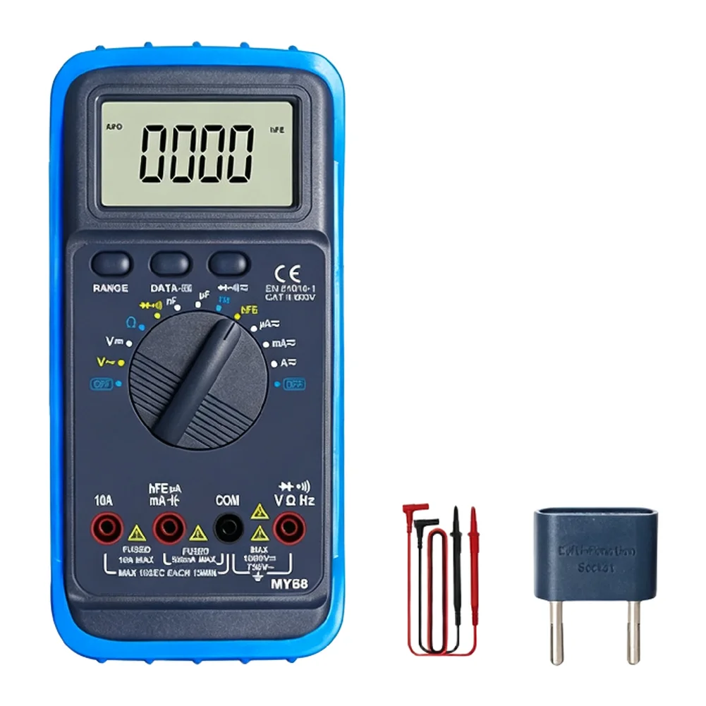 MY68 for Portable Multimeter with 3999 Count Display for Temperature Capacitance Frequency AC DC Voltage Current Resistance Test