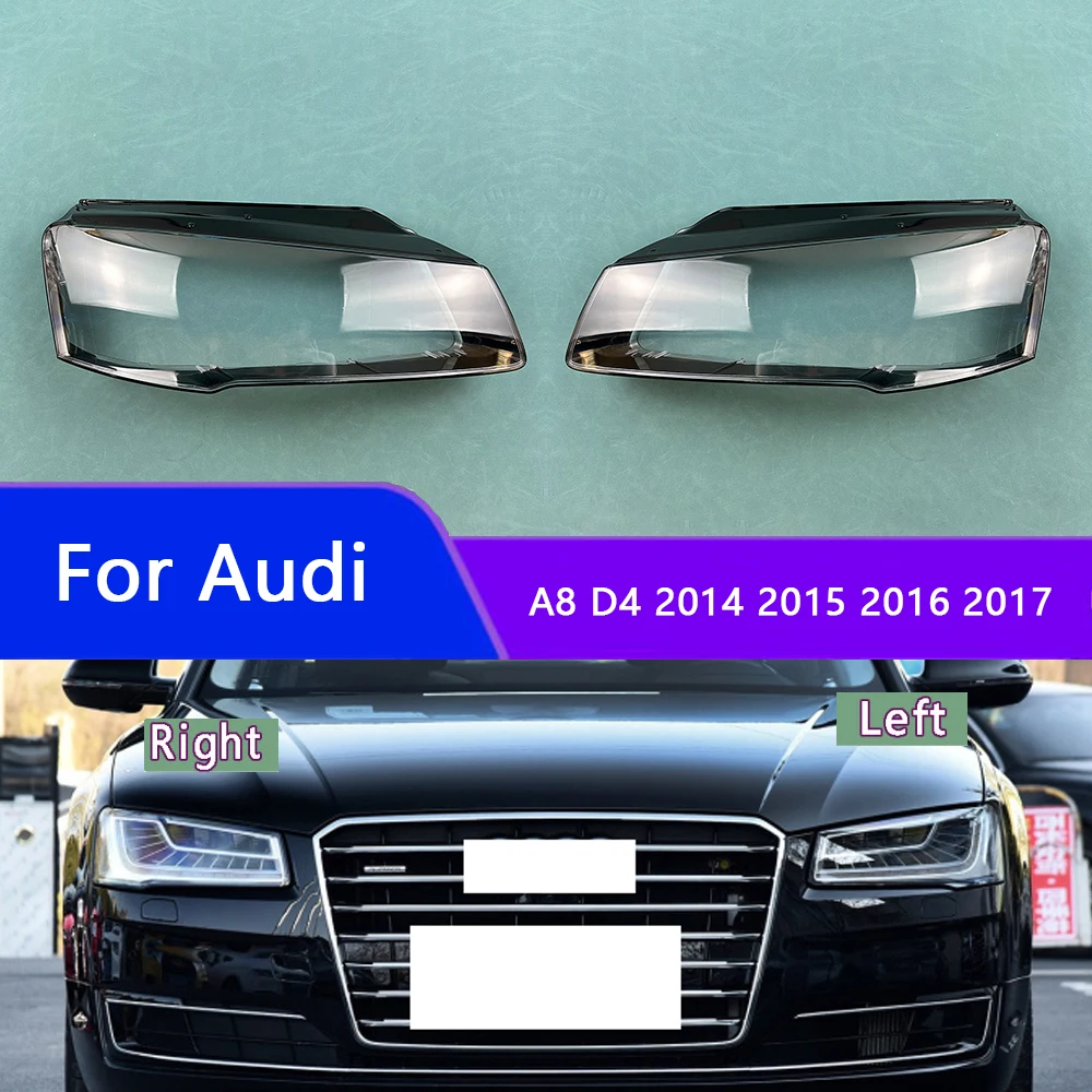 

For Audi A8 D4 2014 2015 2016 2017 Headlamp Transparent Cover Headlight Shell Lens Replace The Original Lampshade Plexiglass