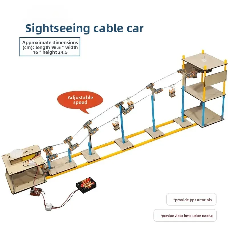 For Sightseeing Cable Car STEAM Maker Science Experiment Kit for Primary and Secondary School Students Handmade Technology