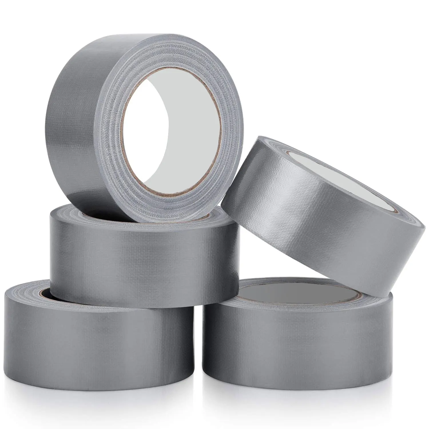 3 Pack Duct Tape Heavy Duty Waterproof, Strong Adhesive Silver Duct Tape Bulk for Indoor Outdoor Repairs, Tear by Hand