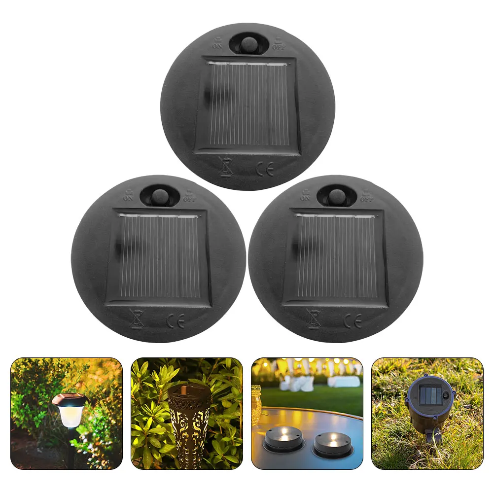 3 قطعة استبدال الضوء القمم الألواح الشمسية في الهواء الطلق لحديقة فناء التخييم استبدال مقاوم للماء أجزاء ضوء الشمس