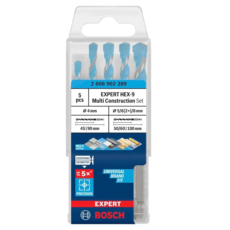 BOSCH 2608902289 EXPERT HEX-9 Multi Construcion Drill Bit Set Hexagon Shank High Precision Drilling Widely Used Tool Attachments view 2