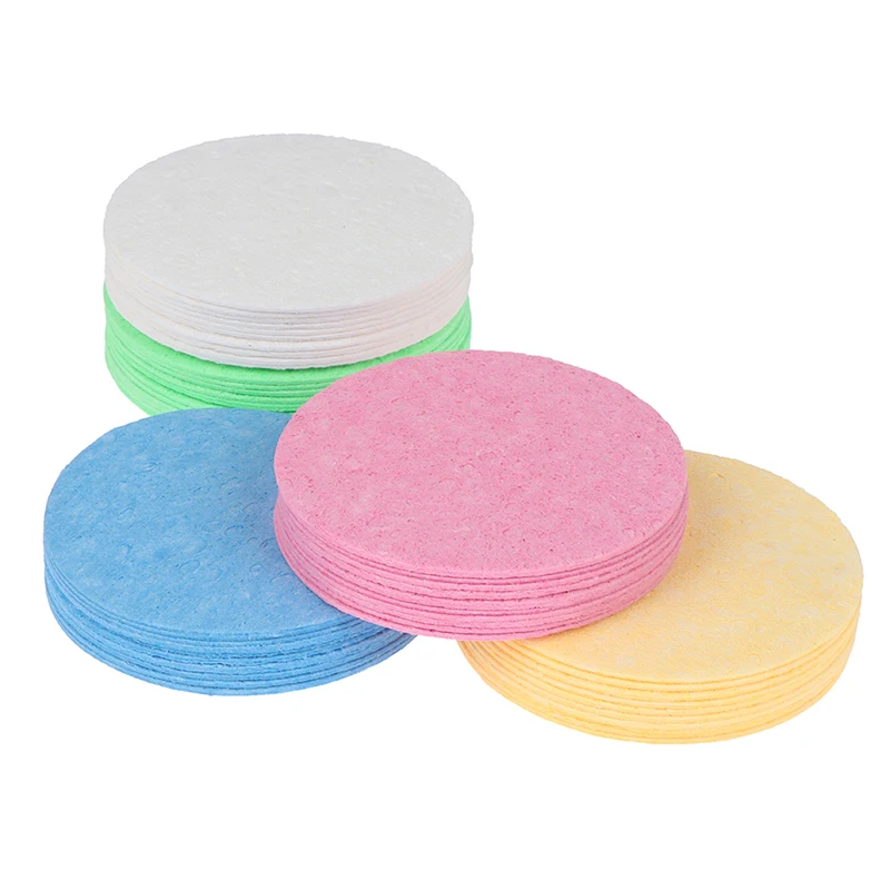 10Pcs Soft Facial Cleaning Sponge Pad Facial Washing Cleaning Compressed Cleanser Sponge Puff Spa Exfoliating Face Care