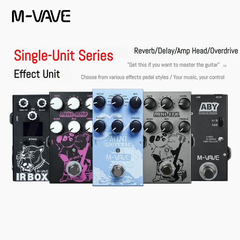 M Vave Guitar Effect Device Pedal Delay Reverb Distortion Overdrive Loop Cabinet Simulator For Electric Guitar Players