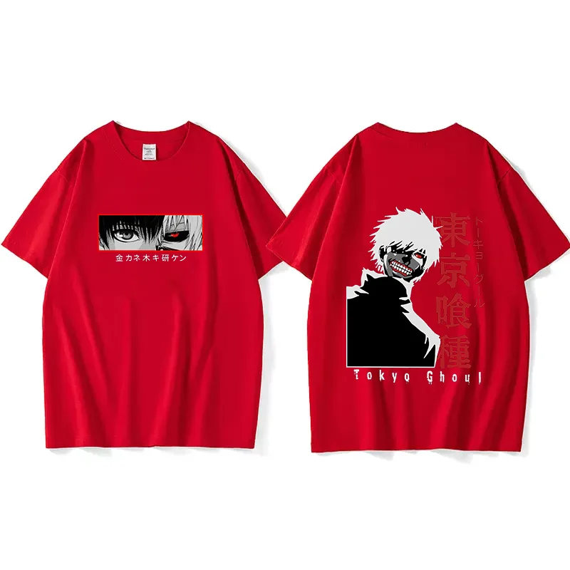 Anime Tokyo Ghoul KEN KANEKI Print T Shirt Couple student street sports casual T-shirt