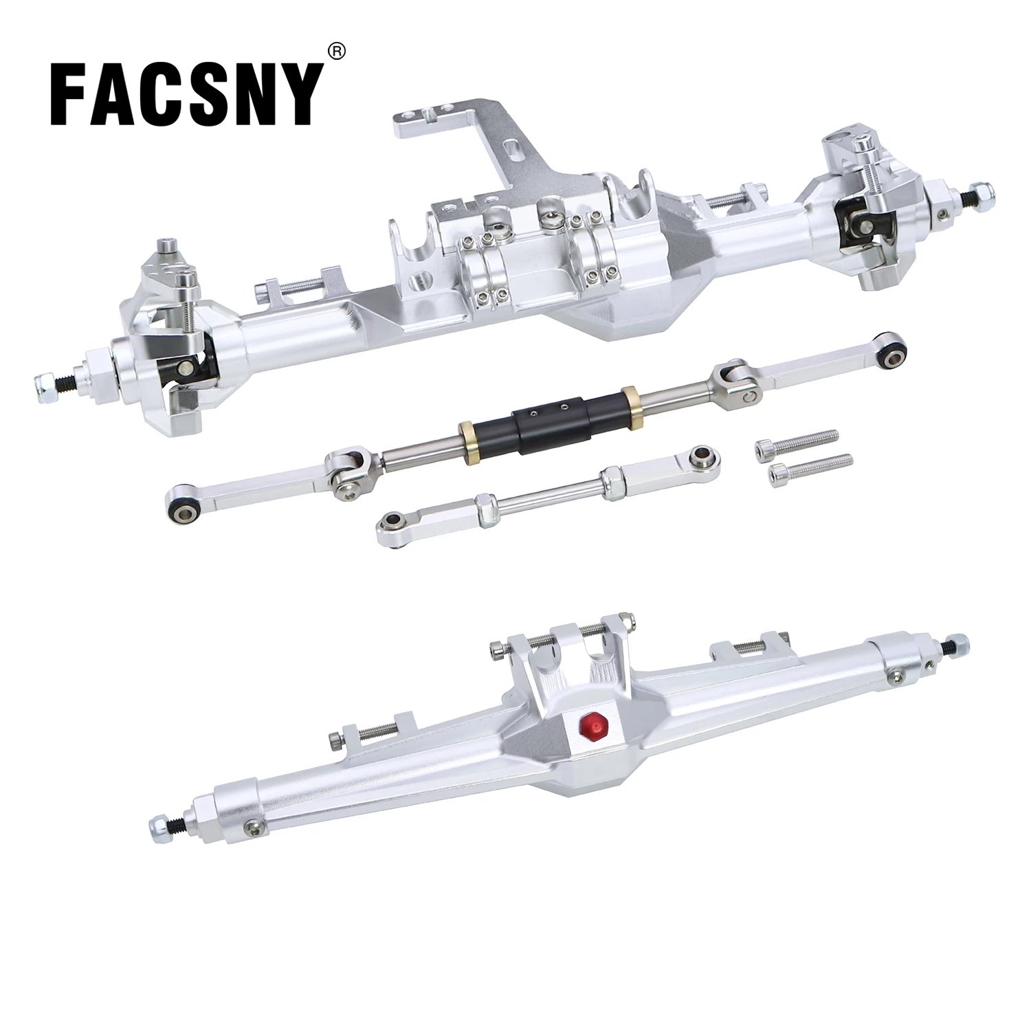 H10 CNC Aluminum Front Rear Straight Axle Set Complete Axles For 1/10 RC Crawler Car Vanquish H10 Optic Upgrade Parts