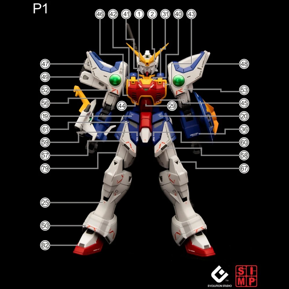 Decalque de água EVO para modelo HG Shenlong, materiais auxiliares, decalques de alta precisão, sinais de detalhe do modelo plástico, 1: 144