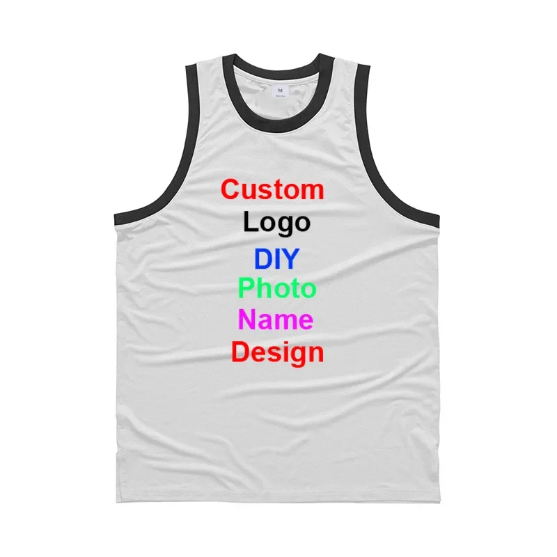 Diy Logo Foto Uw Eigen Ontwerp Aangepaste Zomer Mens Mesh Gym Kleding Bodybuilding Fitness Tank Tops Spier Mouwloos Shirt