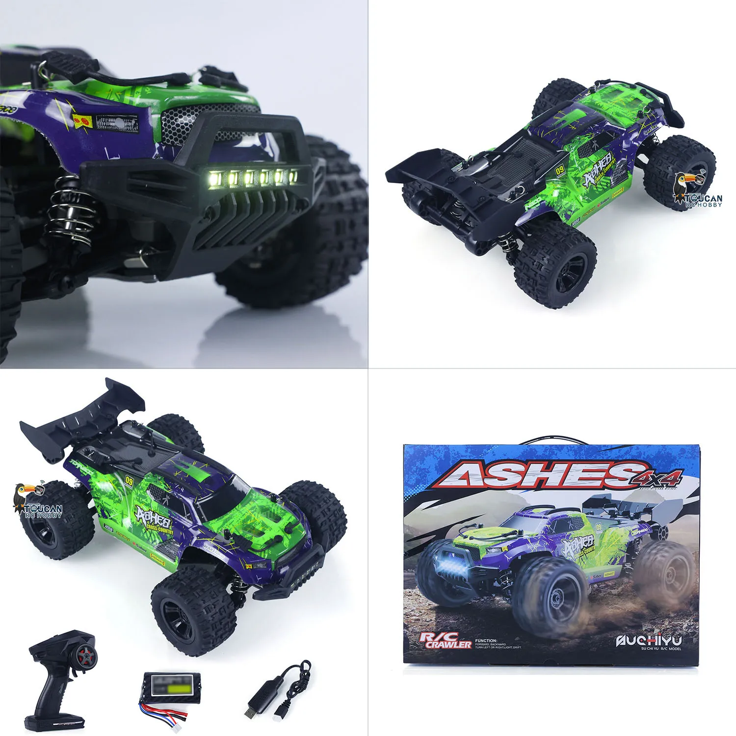 

Игрушка в подарок 1/18 SCY 18101 Радиоуправляемая машина Muti-Terrain 2,4 ГГц Синхронизация Радиоуправление Внедорожник ПВХ Кузов Электрический монстр Грузовик Светодиодный свет