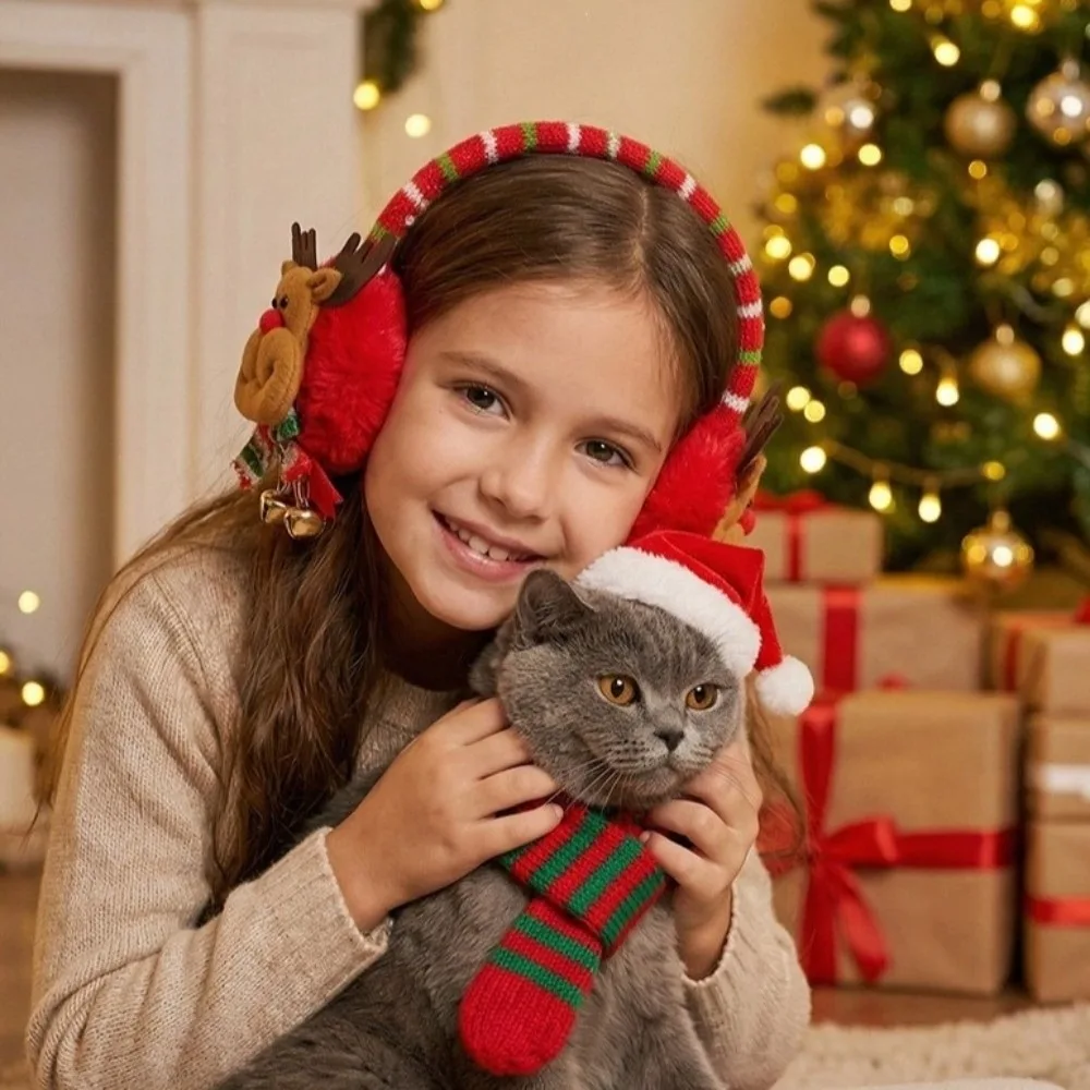 Fashion Christmas Winter Earmuffs Warm Soft Earflap Protection Thickened Cold Protection Ear Warmer Children