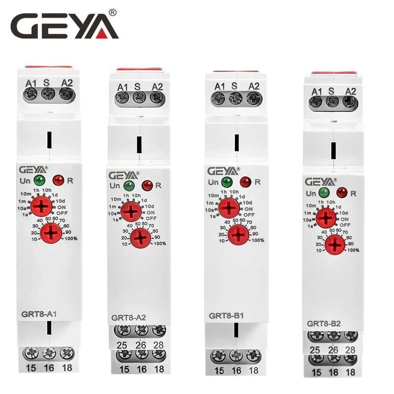 GRT8-A/B Delay On or Delay Off Time Relay 12V 24V 48V 110V 220V DIN Rail Timer Relay Module with CE CB ROHS Certificate