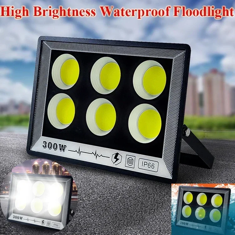 LED Floodlight 300W 200W 100W 50W Explosive IP66 Waterproof Outdoor Garden Lighting Spotlight Wall Floodlight Engineering Light