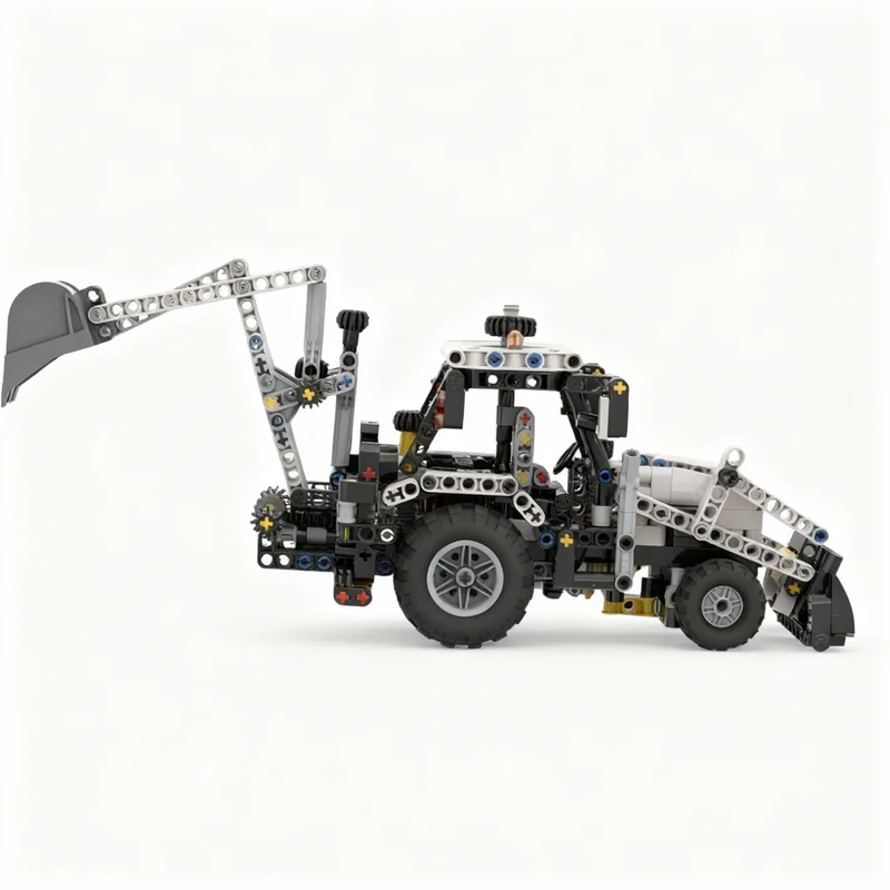 620pcs MOC Backhoe Loader Model Building Blocks Architecture Toy Birthday Gifts DIY Education Brick Presentation Collection Art