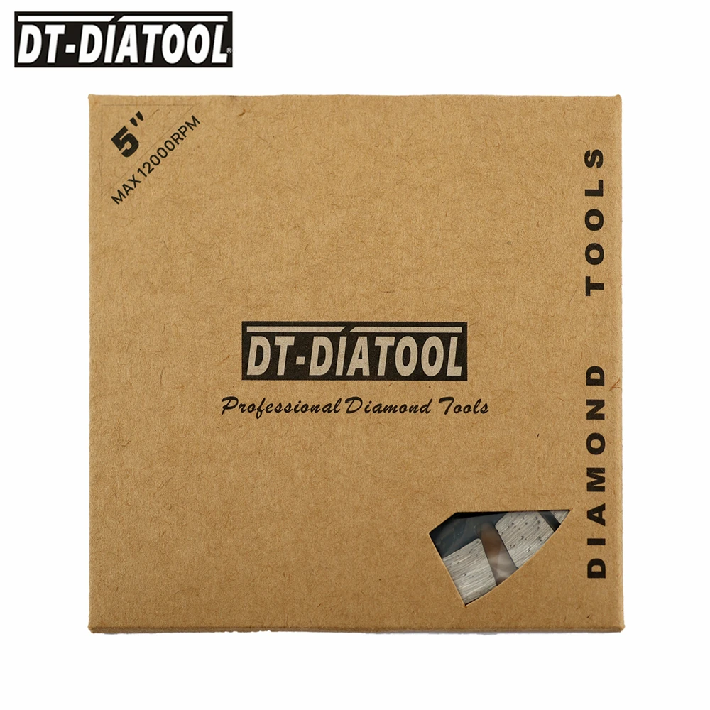 DT-Diatool 1/2/3/5Pcs Dia 125mm Multi-Hole Dry Saw Blades Cutting Discs for Granite Concrete Masonry V-Tooth Corrugated Dry Cut