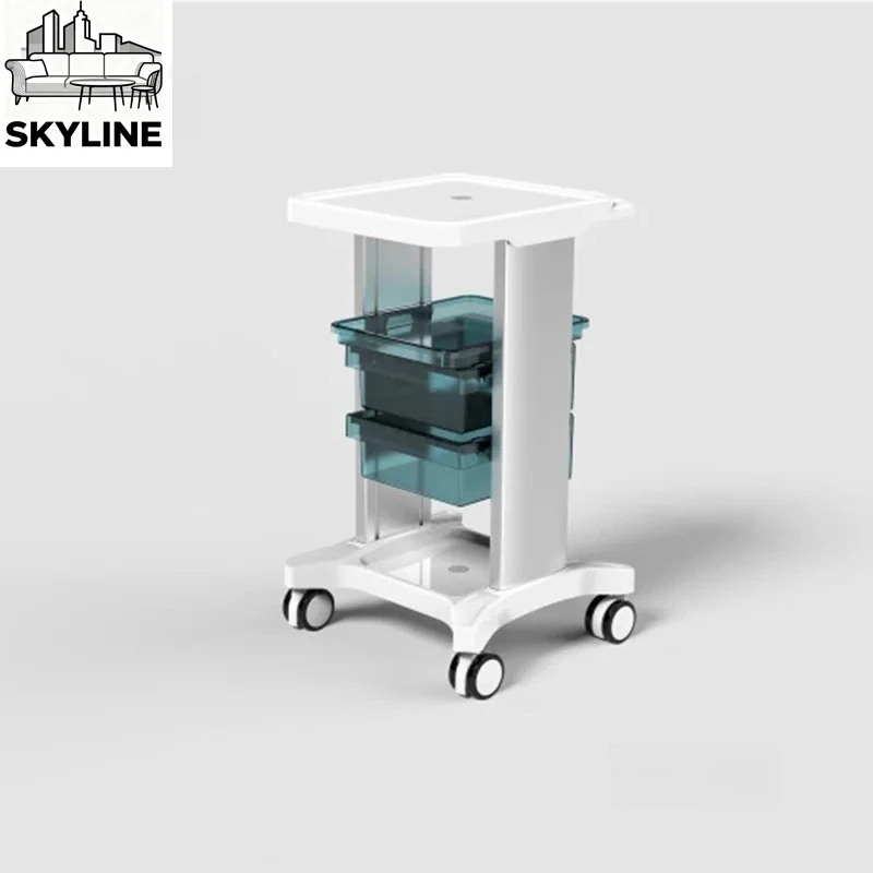 Acrylic Salon Trolley Cart Medical Beauty Salon Aesthetic Auxiliary Cart Simple Beauty Instrument Organizers Trolleys