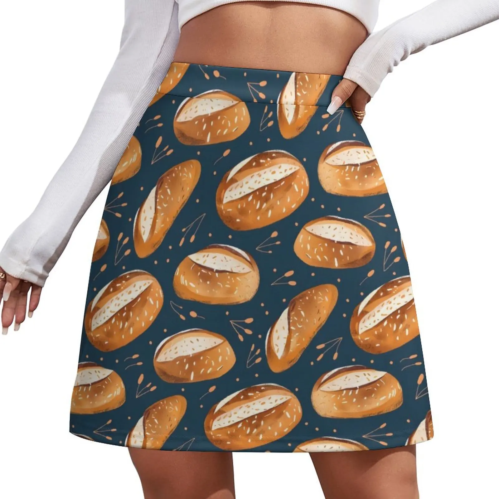 Sourdough Bread Pattern Mini Skirt mini skirt for women Clothing skirt for women Mini