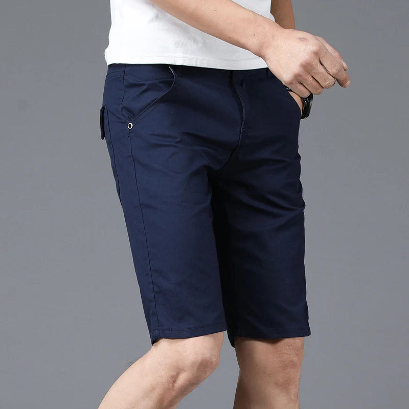 2024 Summer Thin Casual Shorts Men\'s Casual Big Pocket Pants Fashion Straight Slim Male Knee Length Straight Beach Shorts