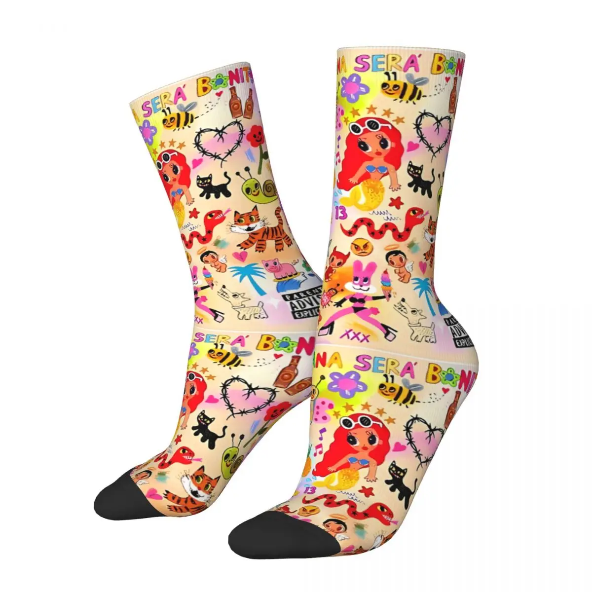 Bichota Season KAROL G 2023 Stockings Printed Kawaii Socks Winter Anti Skid Socks Men Running Sports High Quality Socks