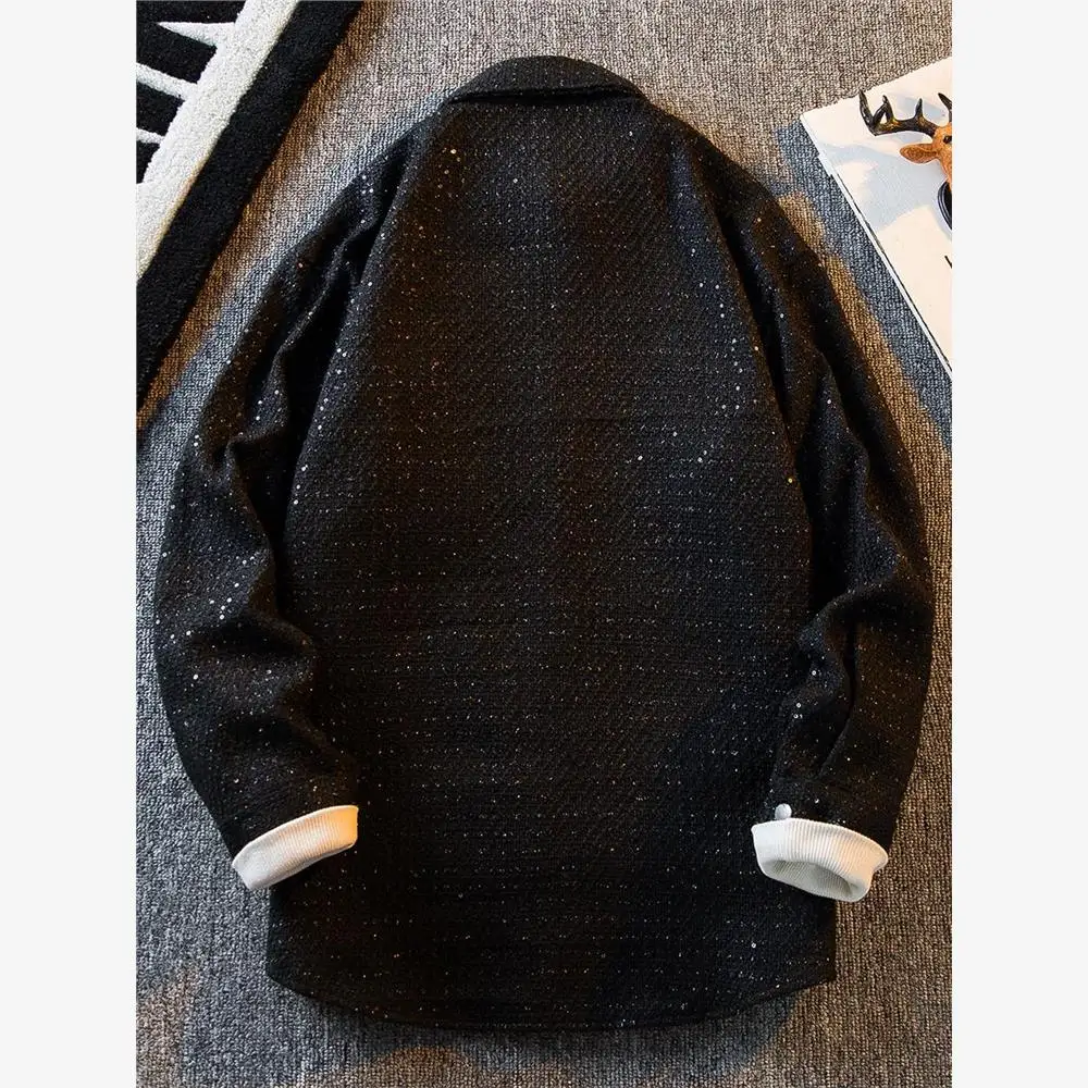 

iny Sequin Men's Jaet Autumn New Sle Spring Autumn Version High Collar Men's irt Jaet Small Fraance Sle