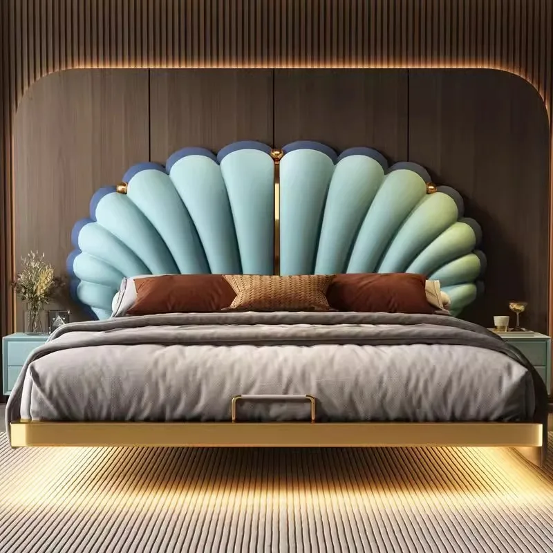 

Luxury Upholstered Bed Upholstered Queen Size Minimalist Double Bed French Nightstands Camas De Dormitorio Bedroom Accessories