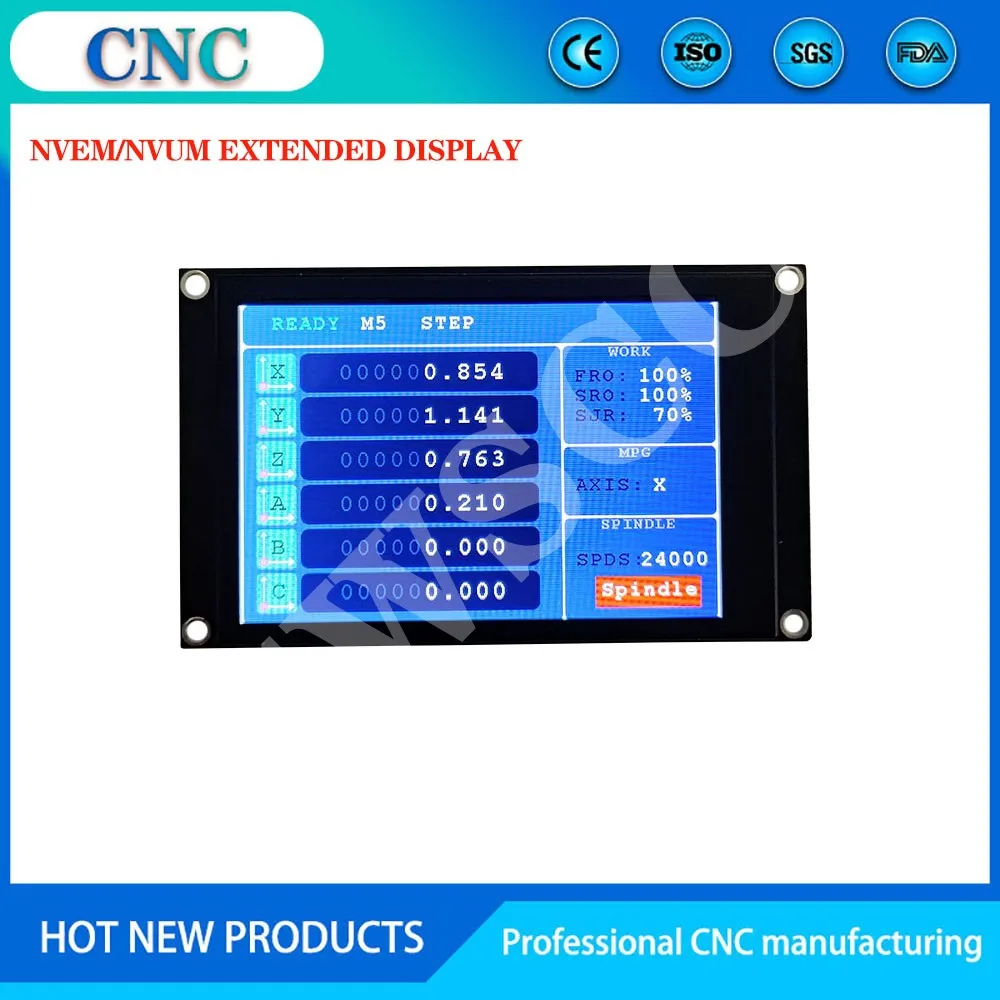 NVEM/NVUM extended screen mach3 control card extended display 6-axis display CNC accessories