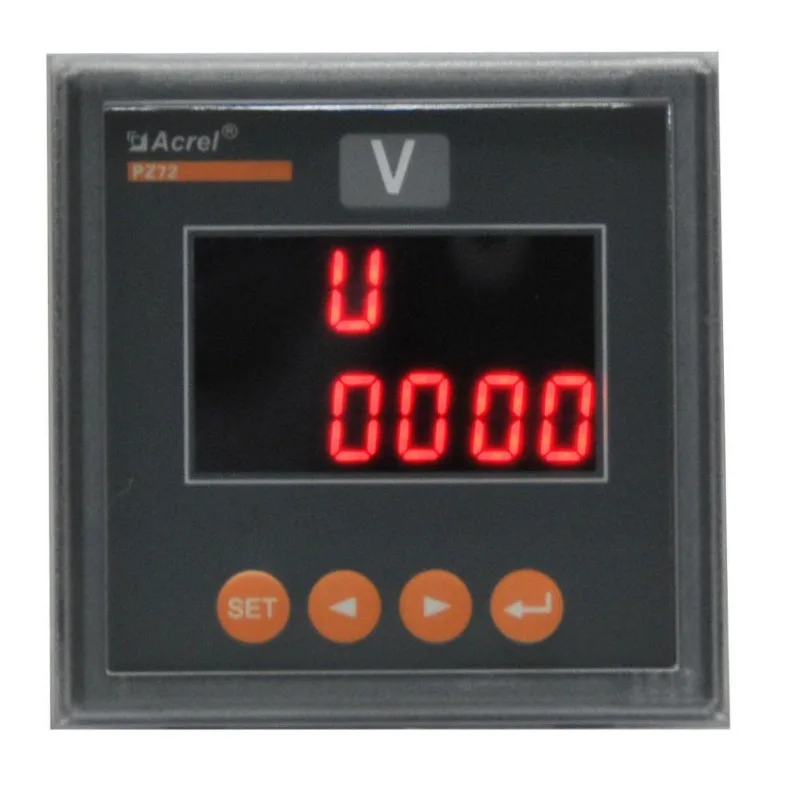 single phase dc voltage panel meter voltmeter with RS485 modbus 4-20mA analog output PZ72-DV