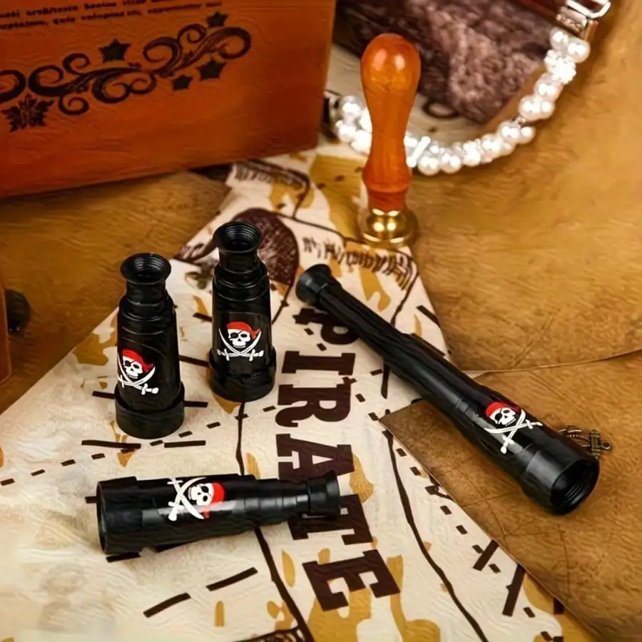 8Pcs Pirate Simulation Telescope Wholesale Mini Decor Props, Pirate Party Supplies, Pirate Theme Party Favor Gifts