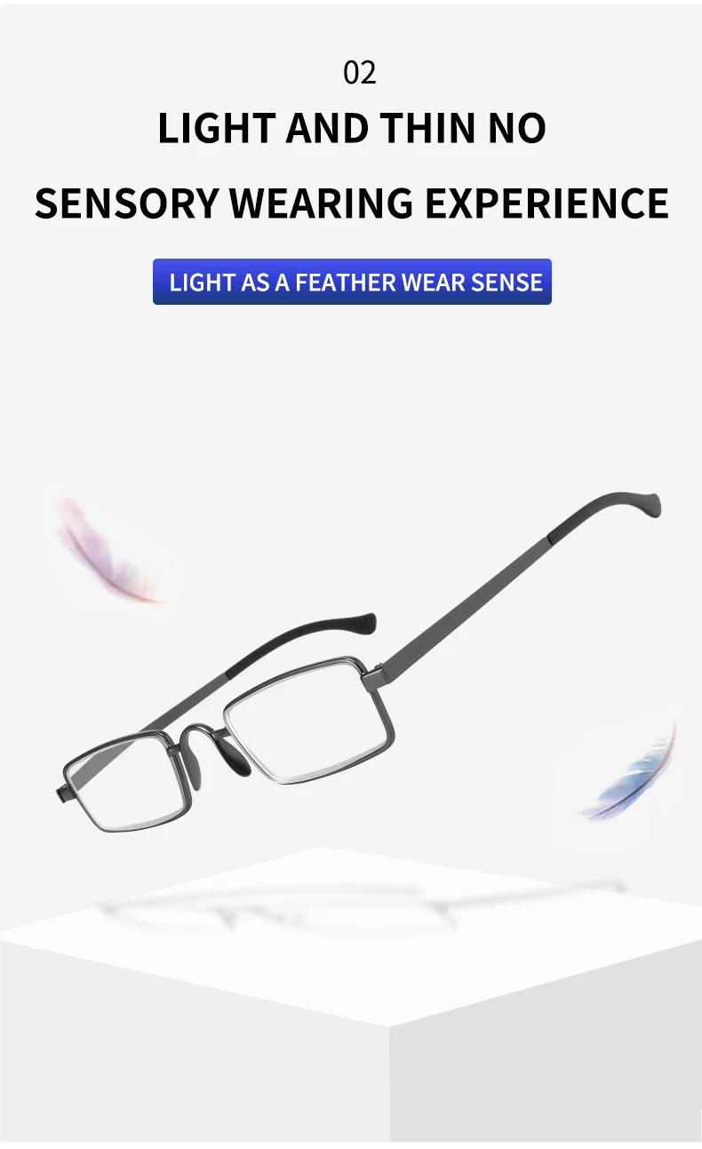 KAEDEK Unisex Neue Mode Klapp Lesebrille Tragbare Anti Augen Überanstrengung Blau Licht Blockieren Leser Gläser Mit Box – Detail 8