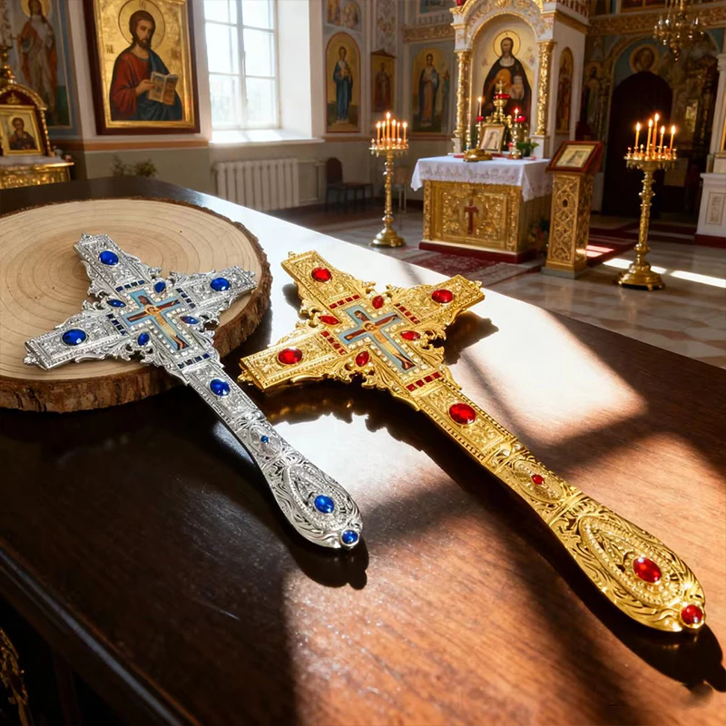Retro-Stil Ostorthodoxes Kreuz Wanddekoration Geschnitztes Heiliges Kunstwerk für Gläubige Christen Zuhause Glaubensgebet Souvenir Geschenk – Detail 15