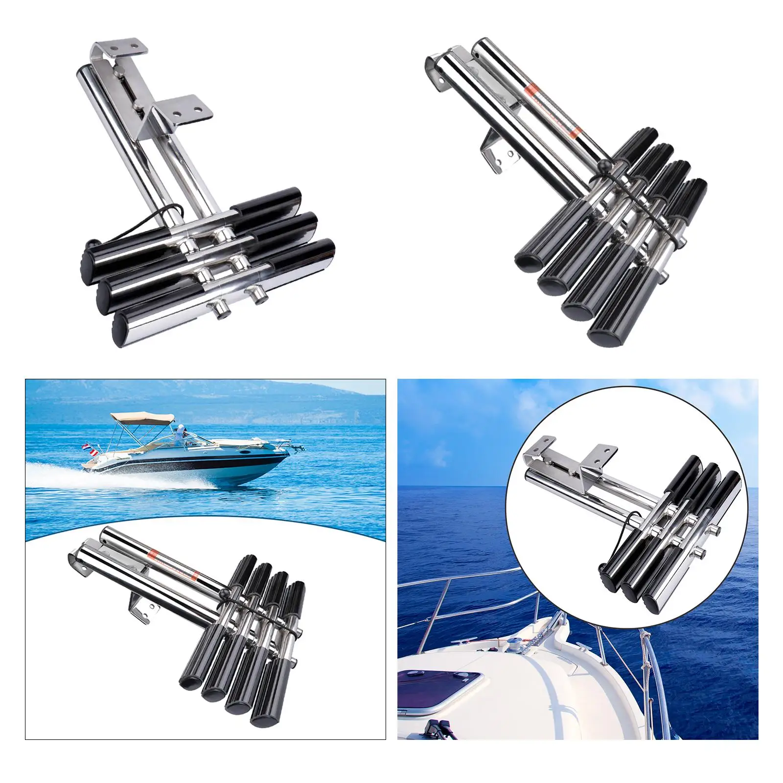 Telescoping Pontoon Boat Ladder Dock Ladder Assist Boarding Ladder Folding Ladder for Marine Yacht Dinghy Camper RV Speedboat