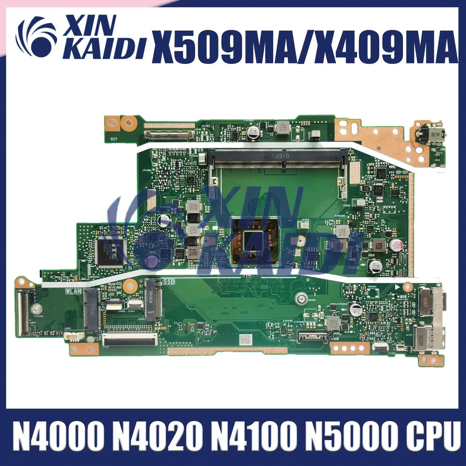 Computer Mainboard For ASUS VivoBook 14 X509M X509MA X409MA F509MA A509MA Laptop Motherboard N4000 N4020 N4100 N5000 CPU DDR4