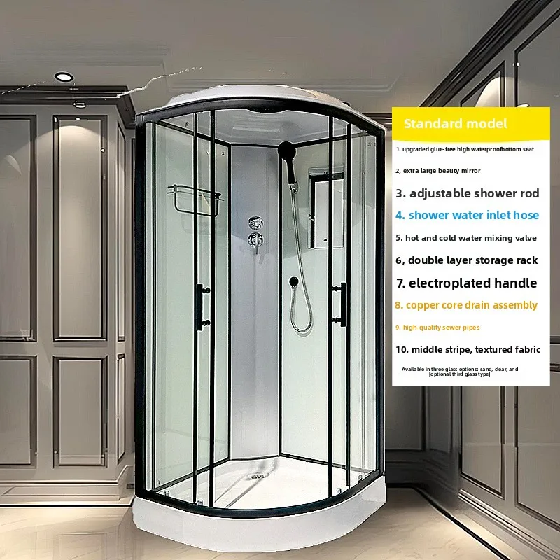 Integral bathroom shower room small apartment bathroom integrated bathroom bath glass partition