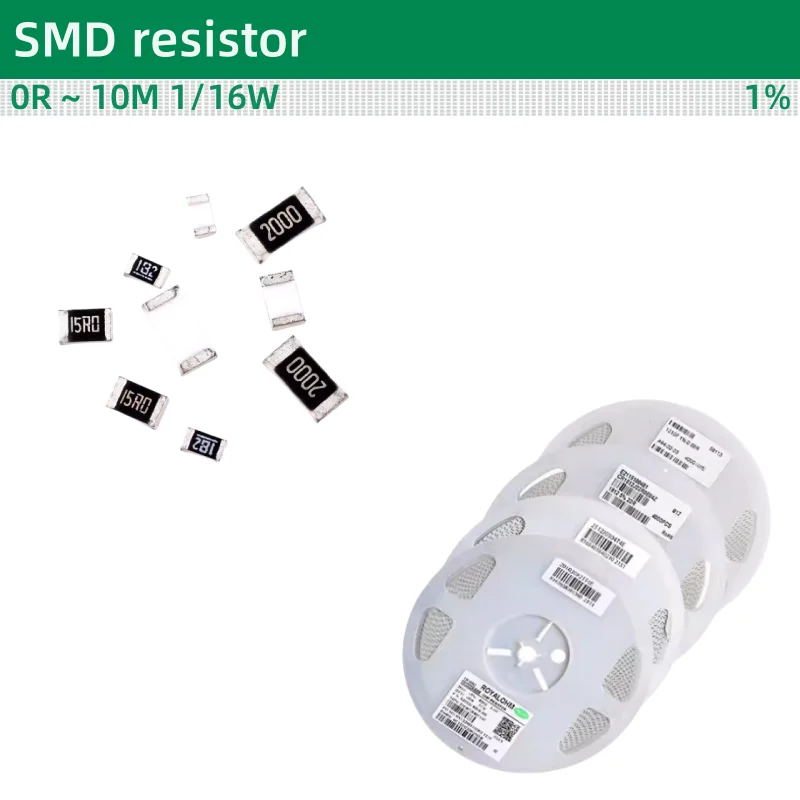 100ชิ้นตัวต้านทาน1% 0402 SMD 0R ~ 10ม. 1/16W 0.1 1 10 22 100 150 220 330โอห์ม1K 2.2K 4.7K 10K 100K 1R 10R 150R 220R 330R 1ตัว M