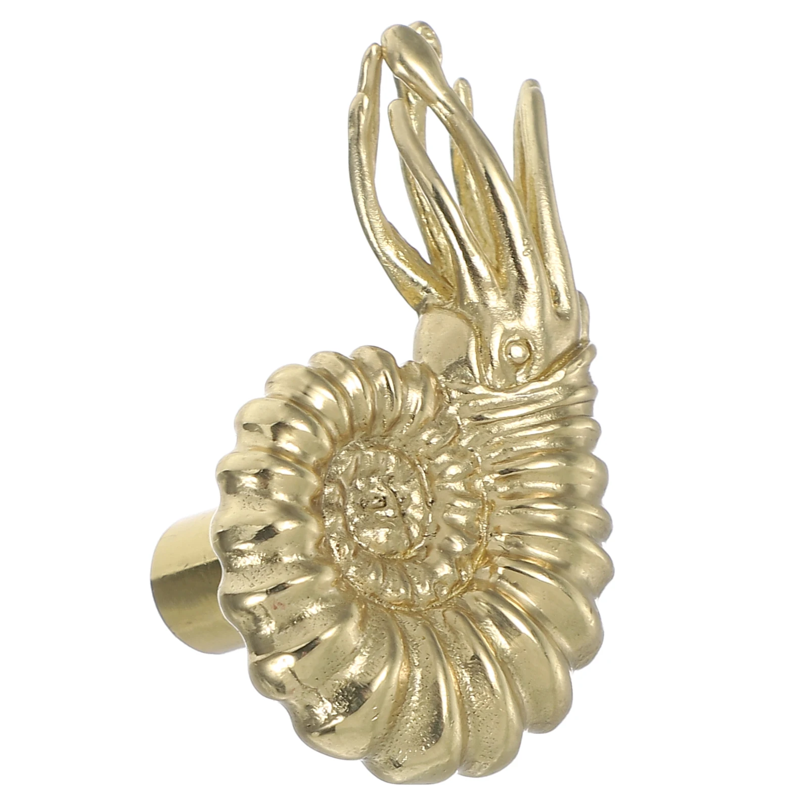 

Brass Handle Drawer Knob Nautilus Figurine Dresser Bedside Table Desk Pull Cabinet Door Luxurious Material Solid Construction