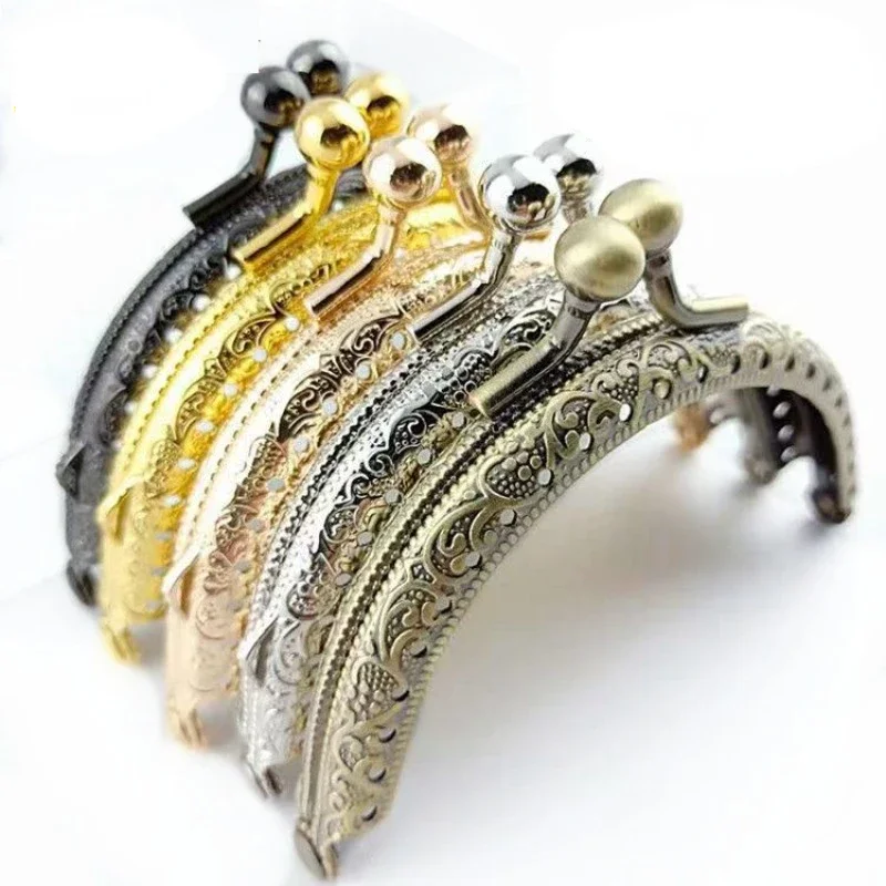 8.5cm 5 Color Mix Metal Purse Frame Kiss Clasp Handle for Bag Sewing Craft Tailor Sewer Bag Accessory