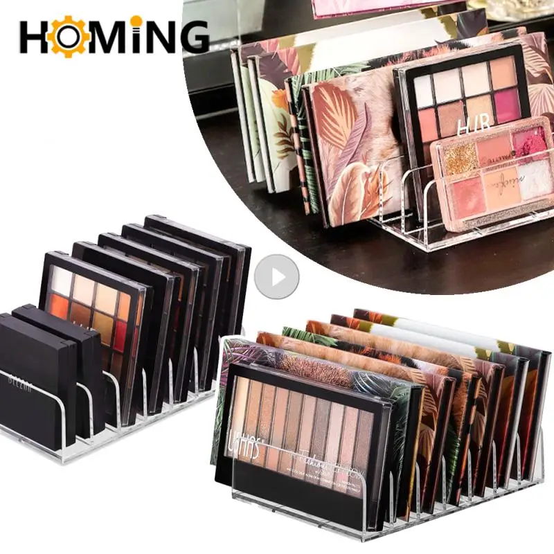 Acrílico Compacto Sombra Paleta Organizador, Bandeja De Exibição, Caixa De Armazenamento, Cosméticos Maquiagem Rack, Gaveta, 7 Grade, 1Pc