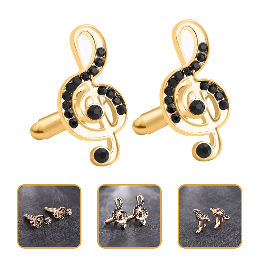 Creative Alloy Shirt Cufflinks Decorative Note Cufflink For Men Formal Business Wedding Festival Sleeve Buckle Buttons