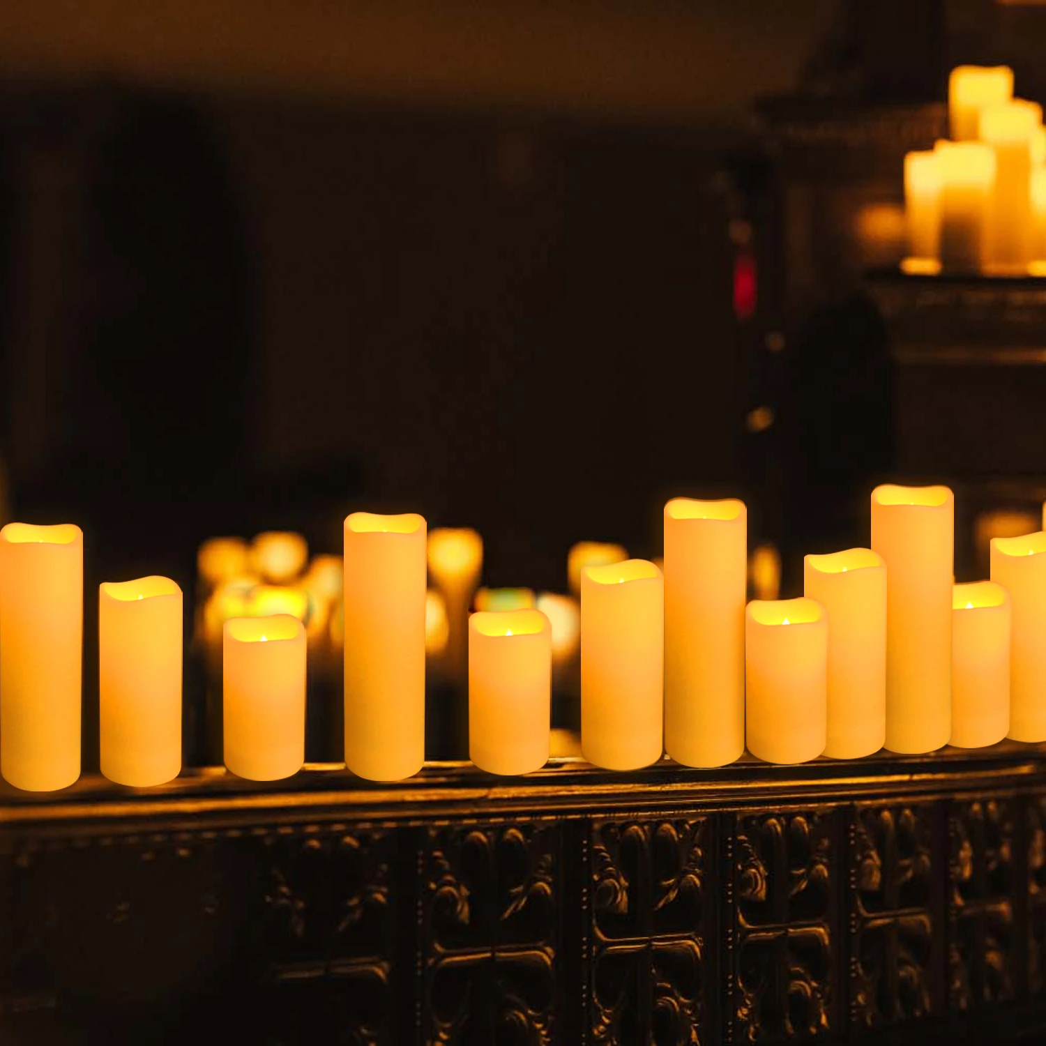 24-144 Units/Set of Waterproof Indoor Flameless LED Candle Lights Wholesale, Party Supplies for Gatherings and Festivals image 3