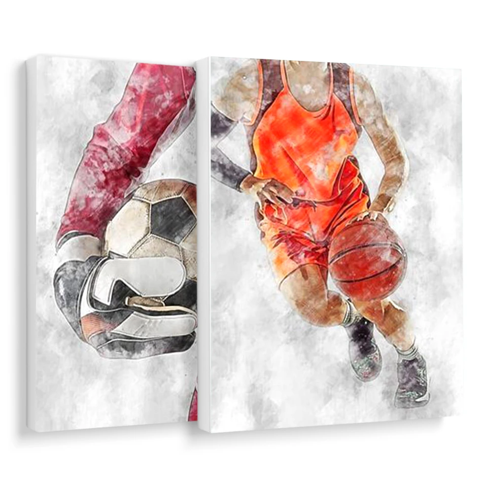 

RUOPOTY Paint By Number Adult Kit Basketball and football Paint Brushes Acrylic Paints Canvas Art Painting Drawing hobby Arte